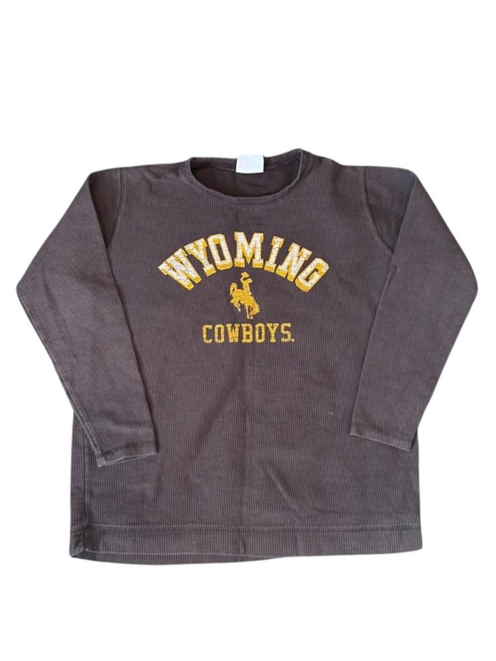 Champion Wyoming Cowboys Long Sleeve Shirt Men’s Large Brown Western